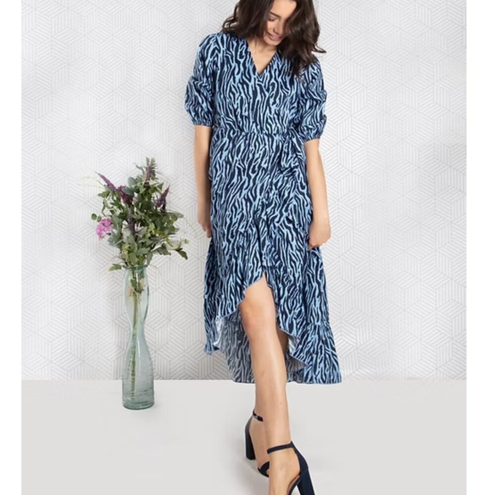 Cotton-poplin wrap dress size XS